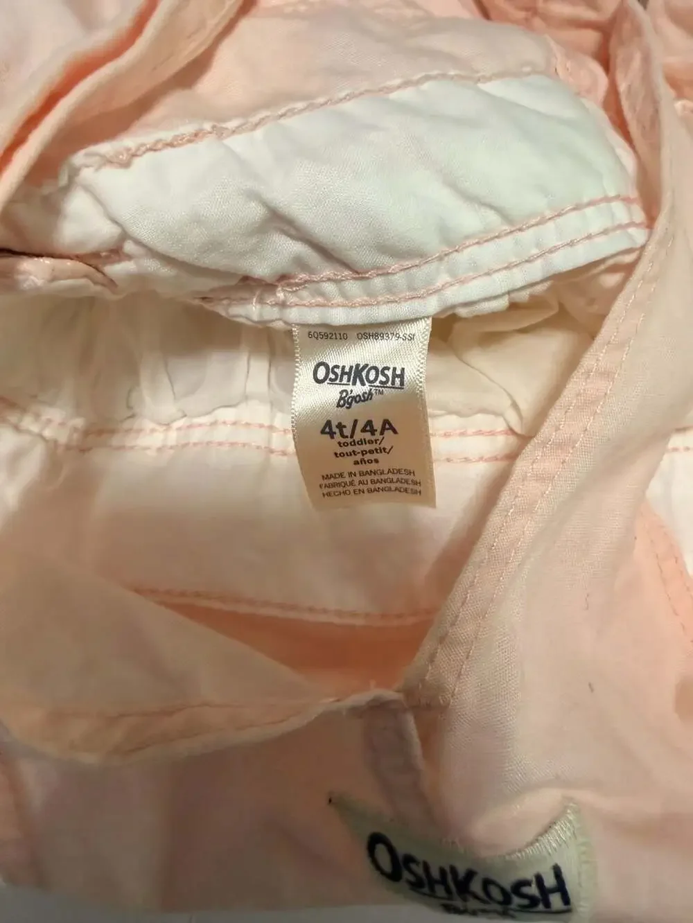OshKosh B'gosh Pink Bunny Tulle Sparkle Overall Dress
